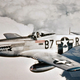 Lt. Vernon L. Richards pilots his P-51D Mustang Tika IV somewhere over England, circa 1944-1945. (US Air Force)